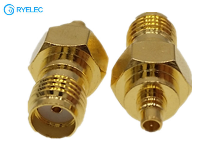 MMCX adaptador dourado reto fêmea das FO SMA do conector macho para a antena da antena de autorrádio fornecedor