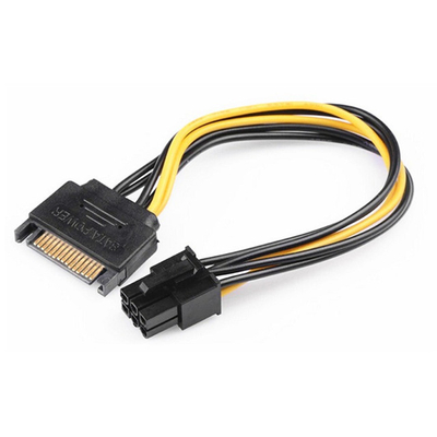 Placa gráfica 6 Pin To 15 Pin Sata Power Cable UL1015 18AWG fornecedor