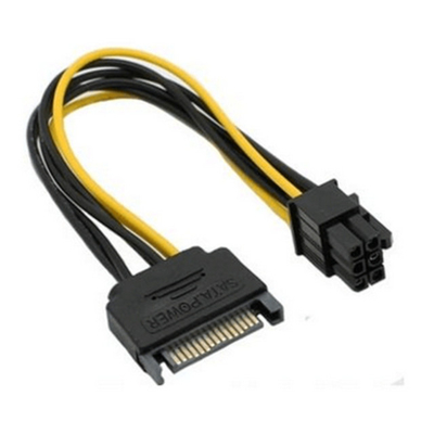 Placa gráfica 6 Pin To 15 Pin Sata Power Cable UL1015 18AWG fornecedor