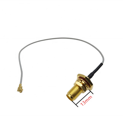 U.Fl aos conectores fêmeas impermeáveis de IP67 SMA com 13mm rosqueiam o cabo coaxial do RF fornecedor