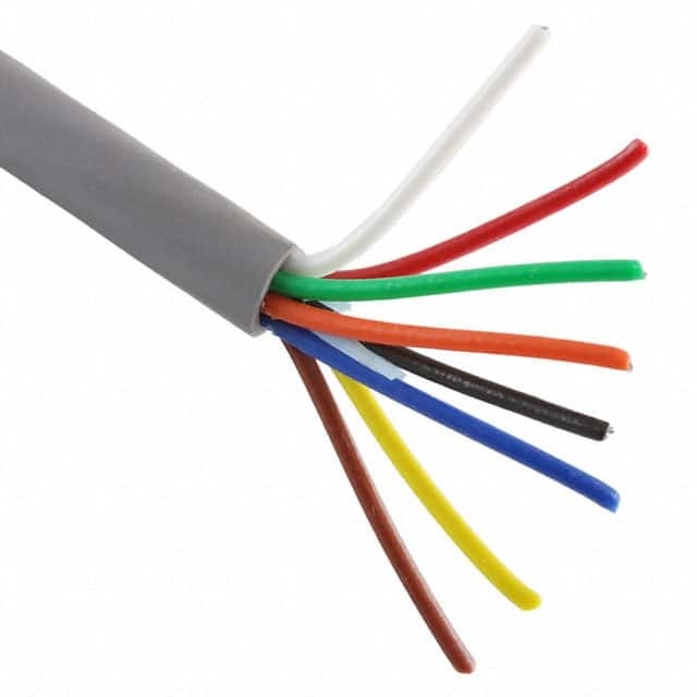 Alfa Wire 8 Conductor 20AWG Slate Cable 100' para conexões seguras em ambientes industriais