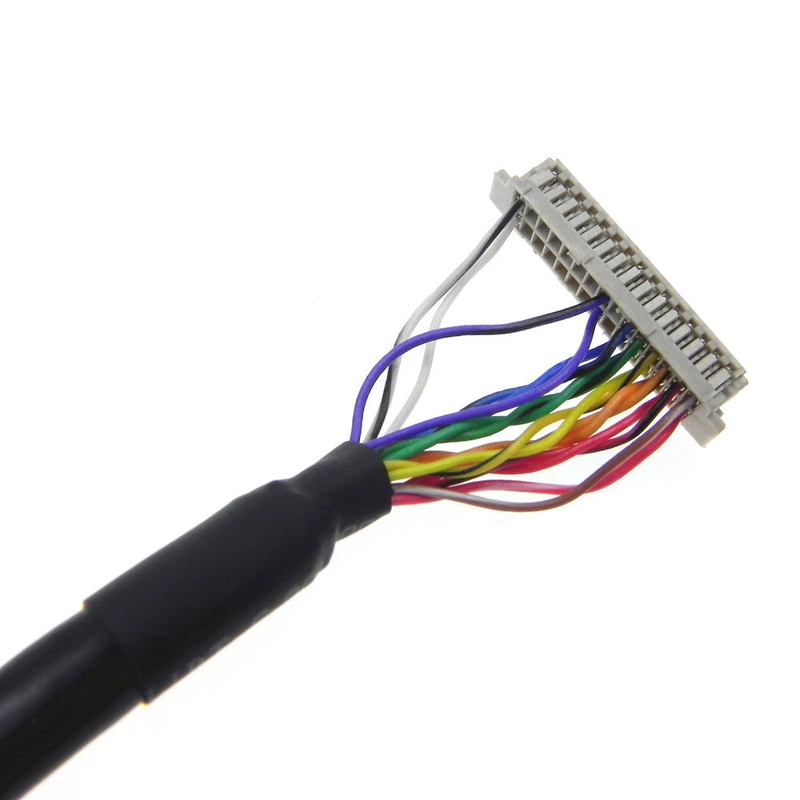 A exposição feita sob encomenda LVDS de  LCD cabografa o Pin do soquete DF20-20DS-1C 20 do passo do conjunto Df13 1.25mm