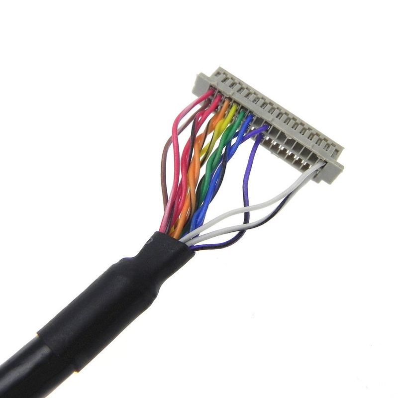 A exposição feita sob encomenda LVDS de  LCD cabografa o Pin do soquete DF20-20DS-1C 20 do passo do conjunto Df13 1.25mm