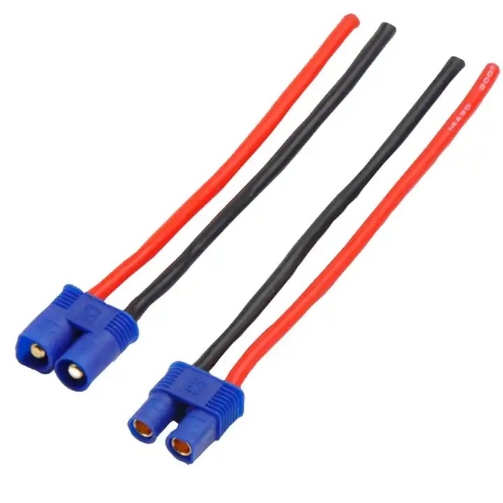Chicote de fios 10AWG 12AWG do fio do conector do adaptador do cabo EC5 EC3 do silicone para o zangão do motor do ESC