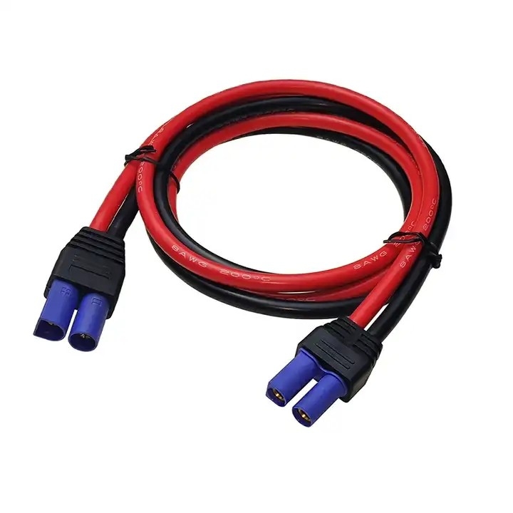 Chicote de fios 10AWG 12AWG do fio do conector do adaptador do cabo EC5 EC3 do silicone para o zangão do motor do ESC