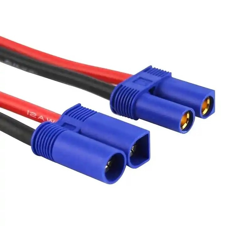Chicote de fios 10AWG 12AWG do fio do conector do adaptador do cabo EC5 EC3 do silicone para o zangão do motor do ESC