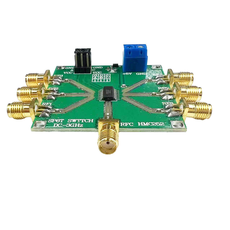 Associação de placas de circuito de PCB para controlador de motor HMC252 DC-3GHz RF não competitivo chave SP6T chave RF CATV/DBS MMDS para 3V-5