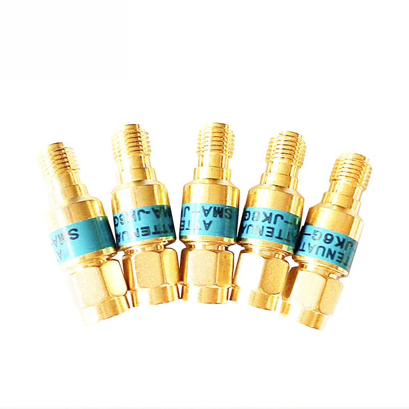 2W DC-6GHz SMA Homem para SMA Mulher Attenuador RF coaxial 1/2/3/5/6/10/15/30db Attenuador SMA Conectores fixos Placa de ouro