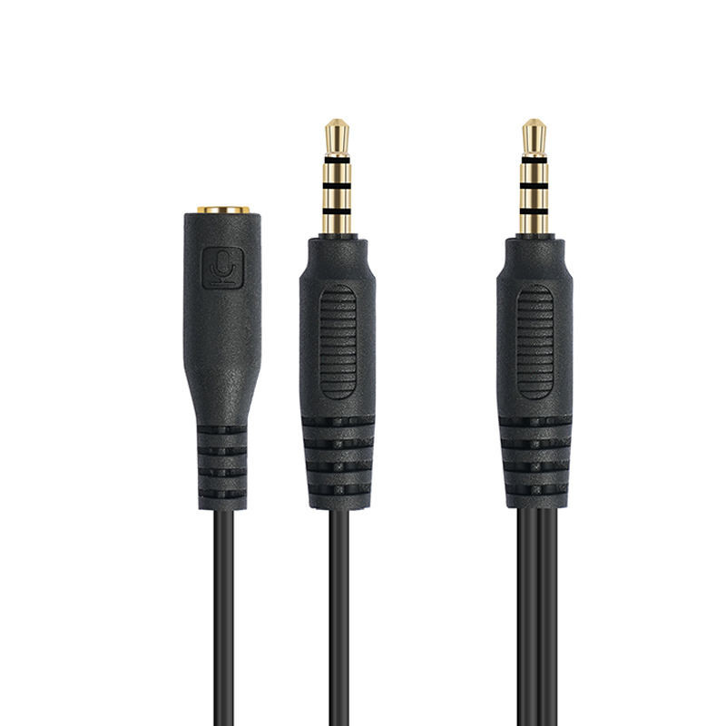 2 em 1 Cable Conversion Extension 3.5 Stereo Plug para 3.5 Stereo Plug para 4/1 