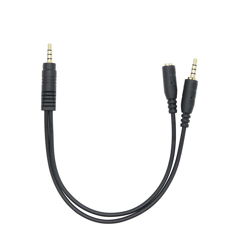 2 em 1 Cable Conversion Extension 3.5 Stereo Plug para 3.5 Stereo Plug para 4/1 
