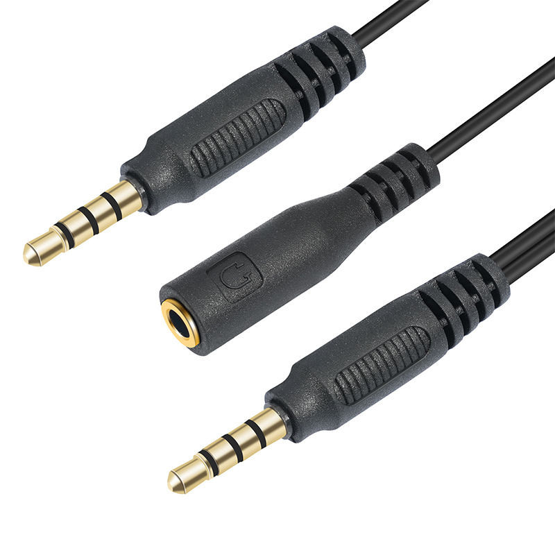 2 em 1 Cable Conversion Extension 3.5 Stereo Plug para 3.5 Stereo Plug para 4/1 