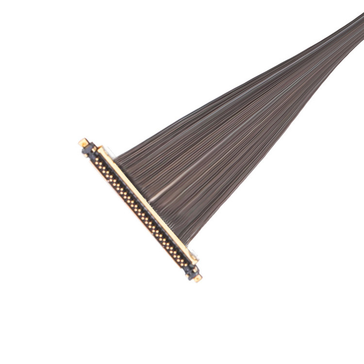 20531 50P Cabos Micro Coaxial de correspondência vertical mm Conector de ângulo reto Cableline-Ux Ii 20531-050t-02 0.25
