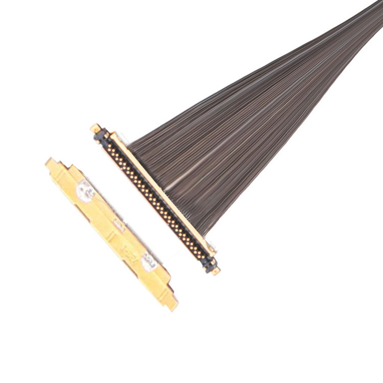 20531 50P Cabos Micro Coaxial de correspondência vertical mm Conector de ângulo reto Cableline-Ux Ii 20531-050t-02 0.25