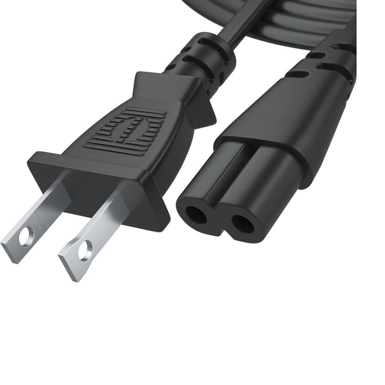 RY 12ft cabo de alimentação elétrica 2 Prong Ac parede plug 2 slot LED LCD