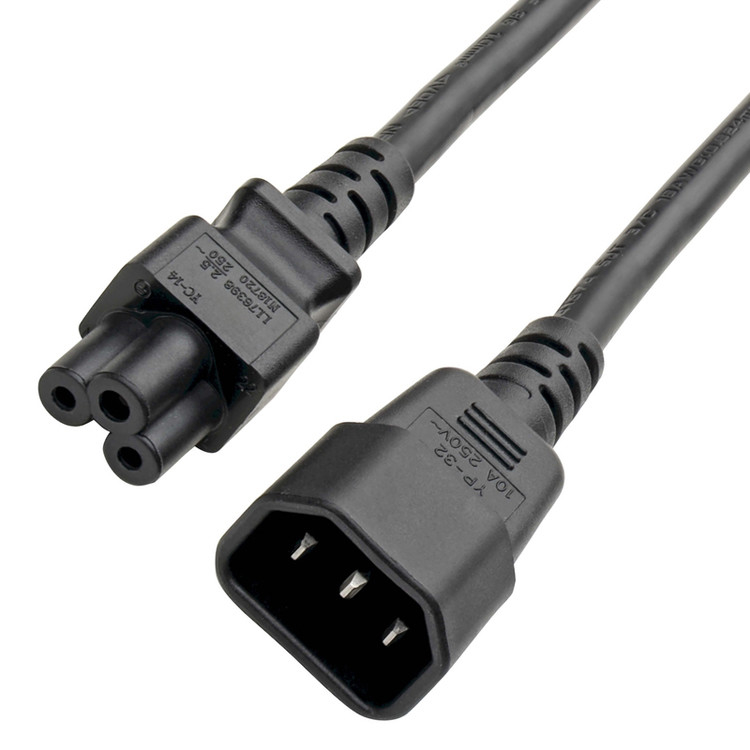 Adaptadores de conector RY C14 a C5 Cordão de adaptador de alimentação 7a 250v 18 Awg