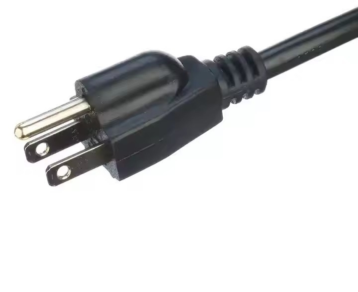 ETL Certified 3-Copper Core SJTW 10/12/14 Awg 3 Prongs PVC Wire Isolated Nema 5-15p para cabos de alimentação AC de extremidade nua