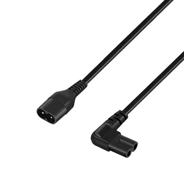2.5A 250V CCC VDE ETL Approvado pela CEI Cordão de alimentação de extensão C7 Conector de ângulo reto C7