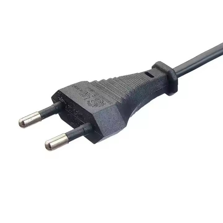 SNI aprovado 2 pines Tipo C7 Figura 8 Forma Plug Feminino Cabo de alimentação preto 1.2M/1.5M/1.8M comprimento Restaurante doméstico