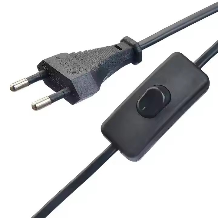 SNI aprovado 2 pines Tipo C7 Figura 8 Forma Plug Feminino Cabo de alimentação preto 1.2M/1.5M/1.8M comprimento Restaurante doméstico