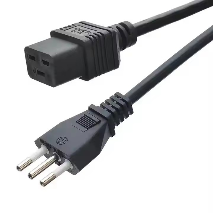Iec-60320 3 Prong H05vv - F 3G 0,75 Conector C19 a C20 Conector Condutor de cobre Cabo de alimentação para eletrodomésticos