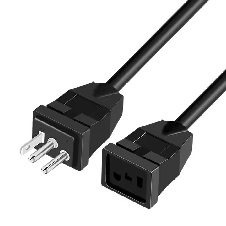 ETL UL817/CSA C22.2 SJT 3X14 a 10AWG 3 pin US Black Power Cord Extension Industrial US Extension Cords para iluminação