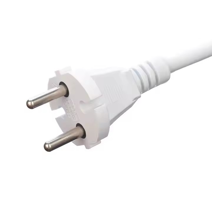 Fabrica Directo VDE 10A Qualidade cabos de alimentação cabos de extensão Branco 2 pin Plugs & Sockets para energia de eletrodomésticos