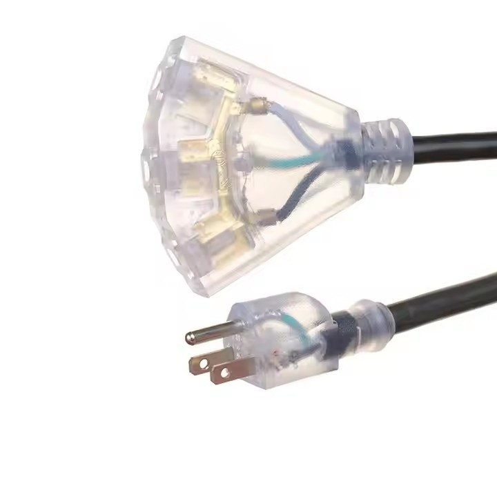 ETL aprovação de serviço pesado US 3-Prong 10 Ft Long 12 Gauge cabos de extensão 50 pés 2 Prong cabo leve