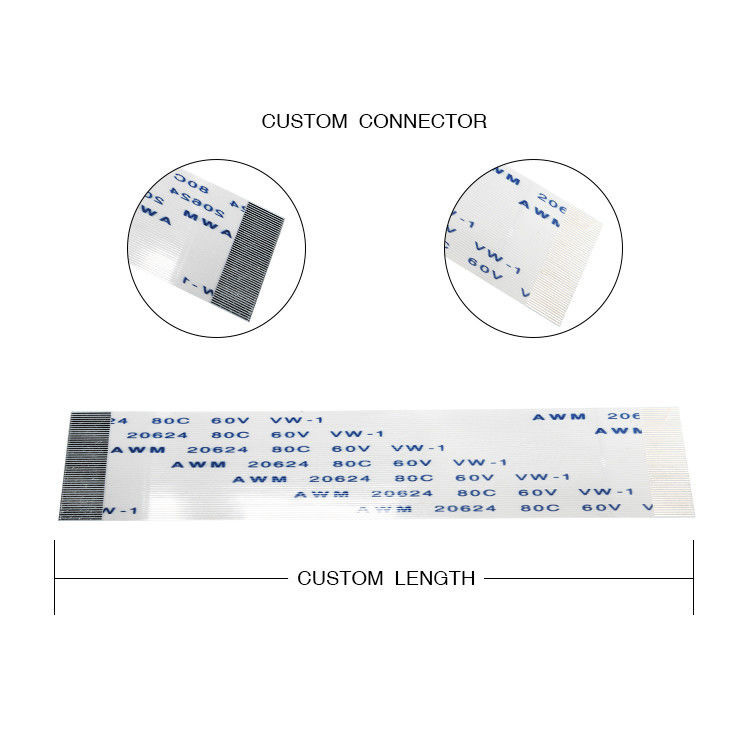 0.5mm 35-Pin Ffc Fpc Flexível Flat Cable UL Standard 150mm em comprimento