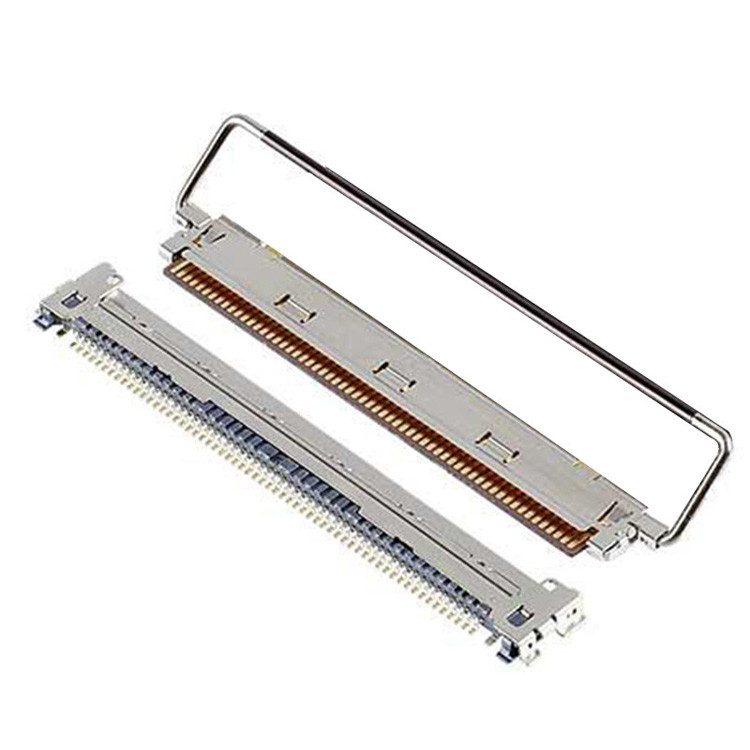 Fábrica 60P IPEX CABLINE-CAF 20858-060T-01 0,4mm Pitch Tipo de acoplamento horizontal FPC Plug Connector com bloqueio mecânico