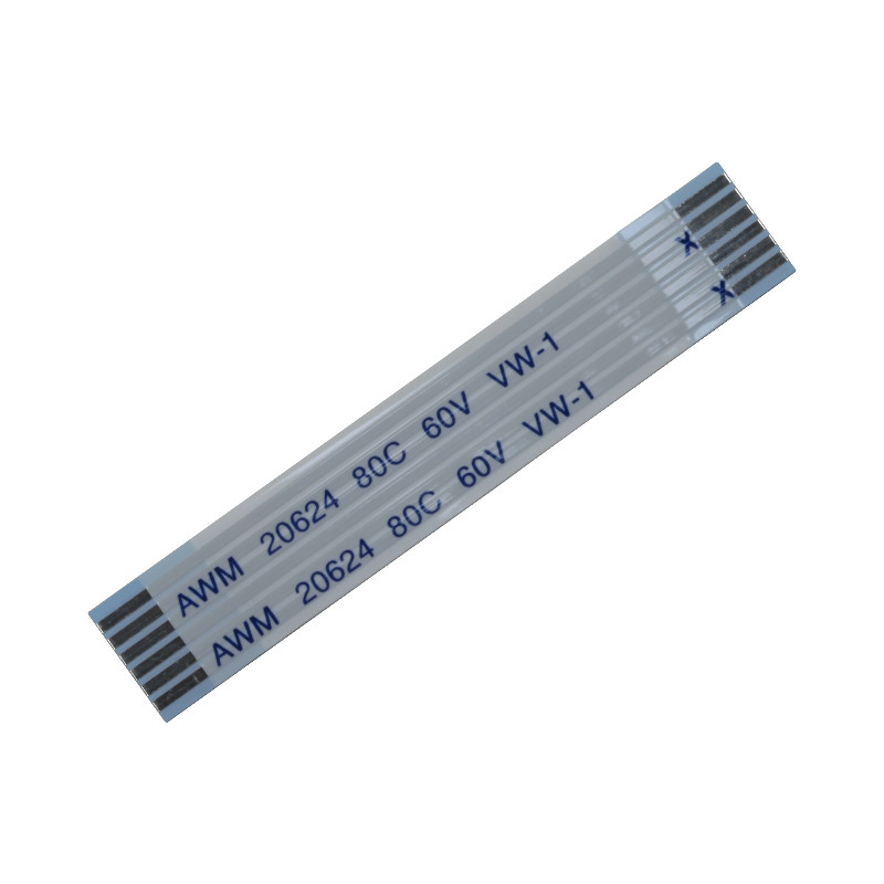 FFC Cable Custom 6 Pin 1.25mm Pitch comprimento total 30~2000mm P7 Tipo Flexível Flat FFC Awm Cable para eletrônico