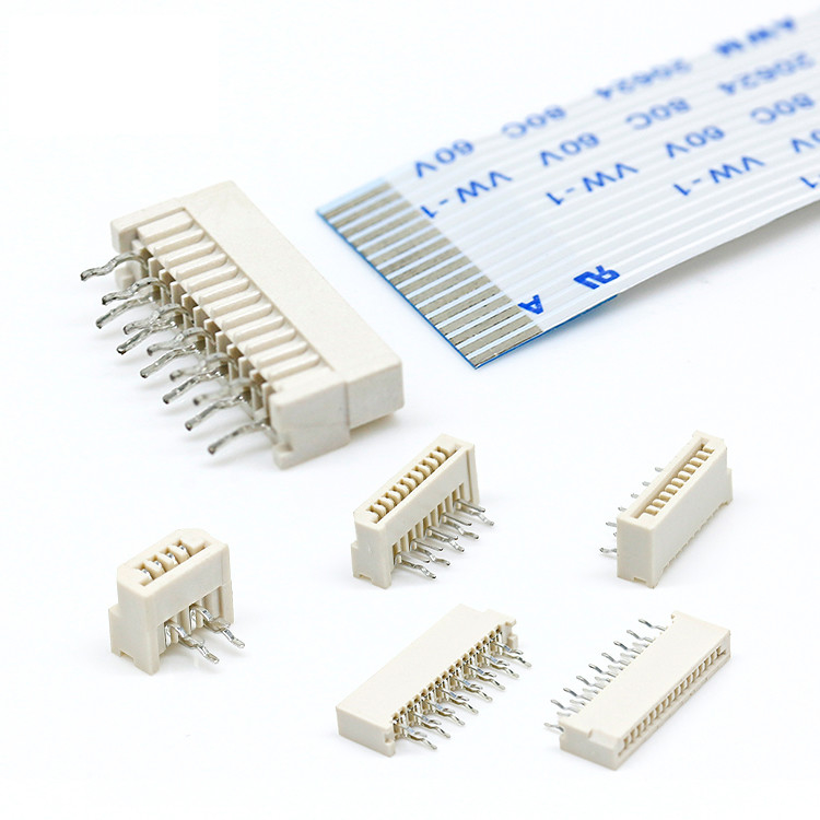 Customizado 1.25mm Pitch Awm 20624 80c 60v Vw 1 FFC FPC Connector 16 24 45 80 Pin Wire Harness Flexível Flat Cable PCB Socket