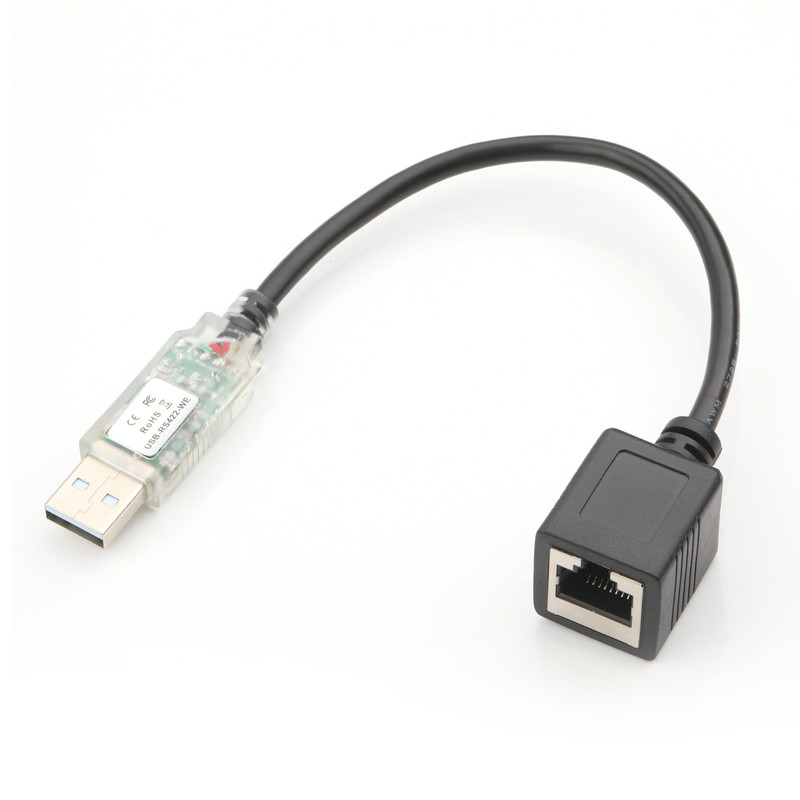 Adaptadores de cabo personalizados industriais USB-A RJ422 para Portos de rede RS232 Cabo de depuração de engenharia de rede