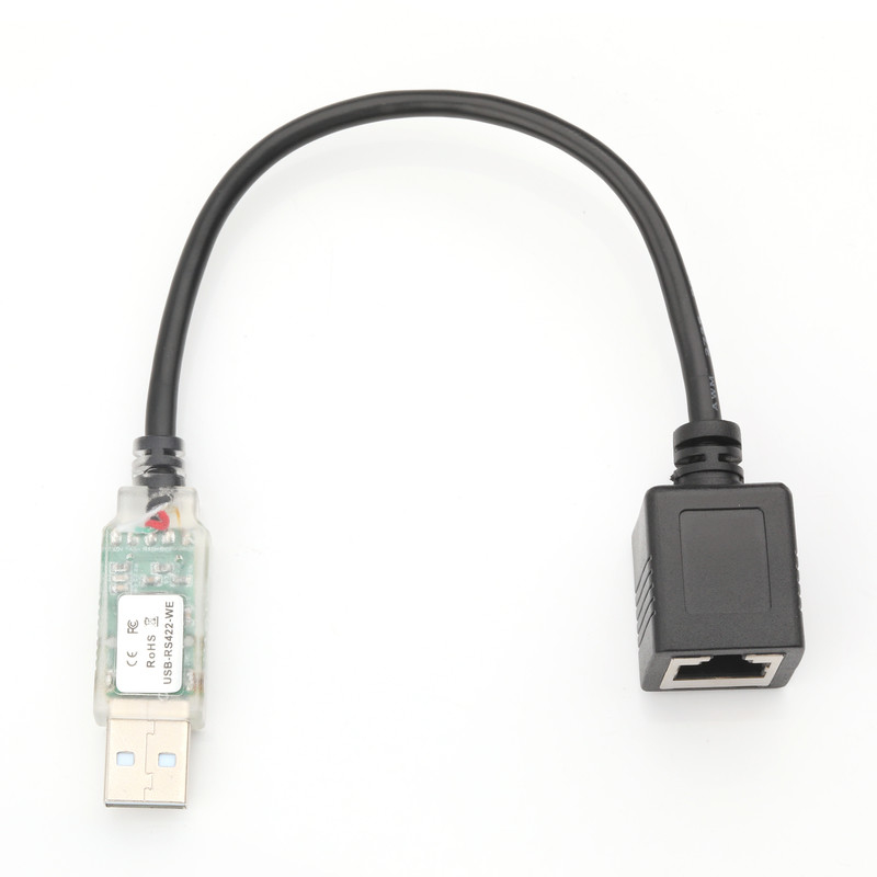 Adaptadores de cabo personalizados industriais USB-A RJ422 para Portos de rede RS232 Cabo de depuração de engenharia de rede