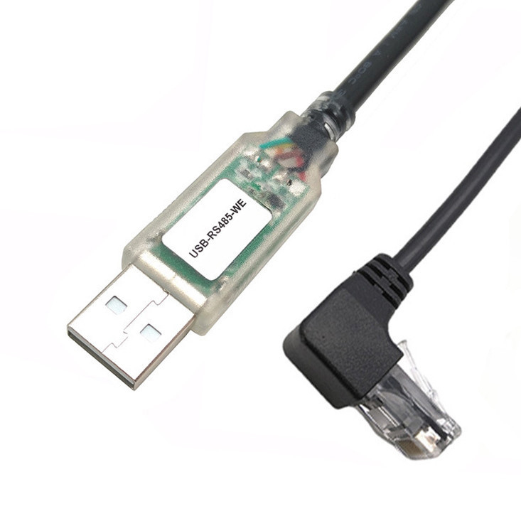 USB-A RS485 a 8P8C RJ45 Serial Extension Wire Harness Cable Cotovelo / Dedo / Cobertura Protetora