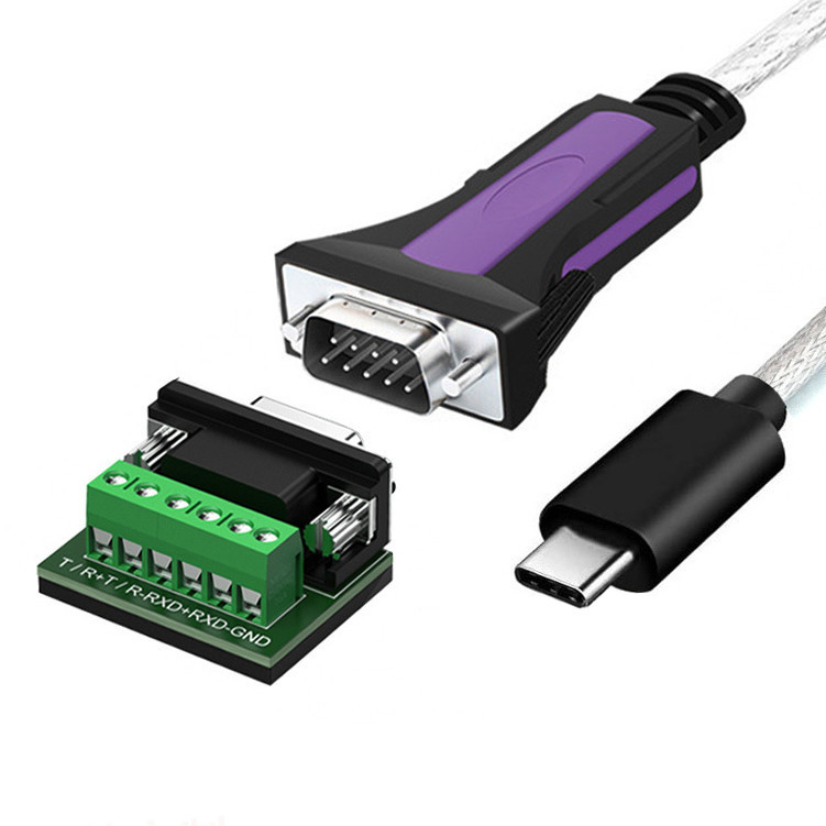 Cabos personalizados de qualidade industrial para o TIPO-C para o conector CONN RS485-DB9/RS422-DB9 B DB9 macho