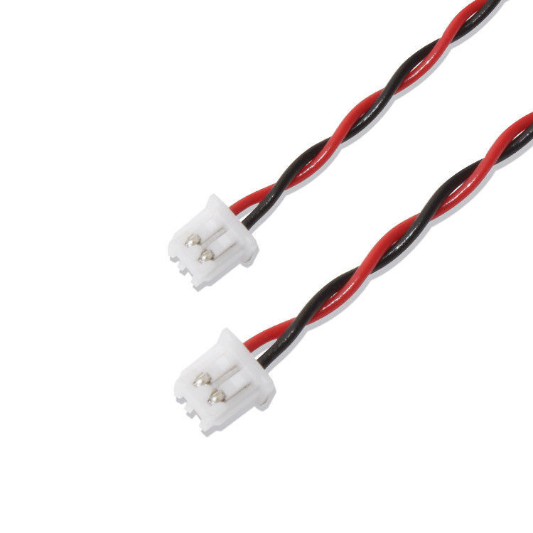 RY Marca JST Arnês de fio XHP-2 Cabo de conector 22AWG UL1007 Preto Vermelho 2P cabo de cola