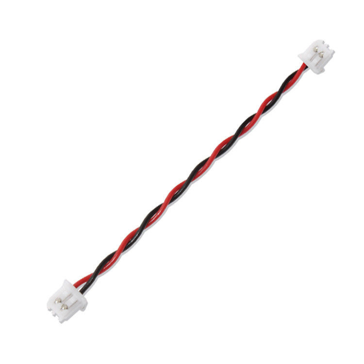 RY Marca JST Arnês de fio XHP-2 Cabo de conector 22AWG UL1007 Preto Vermelho 2P cabo de cola