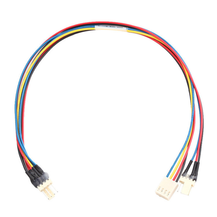 Fabrica personalizada JST JH 2.5mm 4-Pin Molex 4-Wire Fan Y Cable Assembly Lvds 4-Pin Conector Cable
