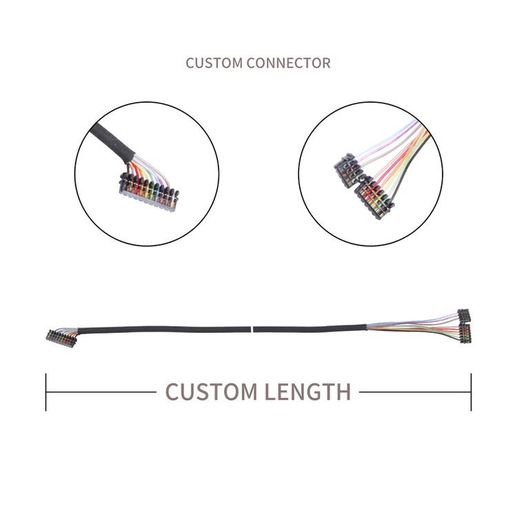 Fábrica de montagem de cabos personalizados de 0,6 PITCH JST 04XSR-36KHF 06XSR-36KHF 10XSR-36KHF Micro conectores coaxial