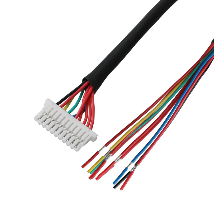 Lvds Cable 10P JST SHLP-10V-S-B para Semi-Stripped Harnesses Conjuntos de Cabos Coaxial Personalizados Automóveis