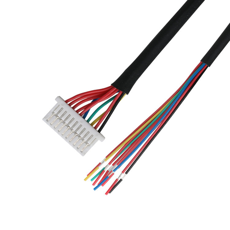 Lvds Cable 10P JST SHLP-10V-S-B para Semi-Stripped Harnesses Conjuntos de Cabos Coaxial Personalizados Automóveis
