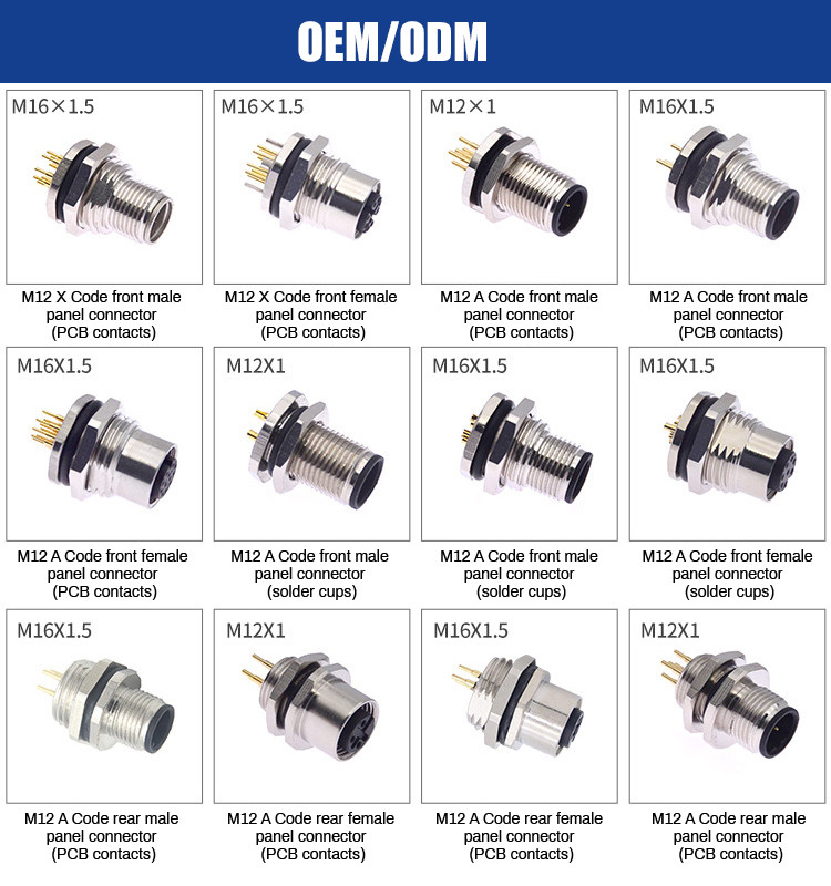 Fábrica MD WF 6 Pin Mini Din Cable, IP67 Cable Isobús Directo Lvds Display Connector