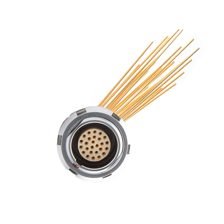 Z2 26 Pin Conectores circulares à prova d'água Dois Nut 90° Ângulo Pin Core interno e externo Nut Socket fixo