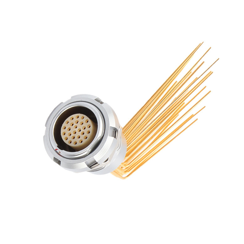 Z2 26 Pin Conectores circulares à prova d'água Dois Nut 90° Ângulo Pin Core interno e externo Nut Socket fixo