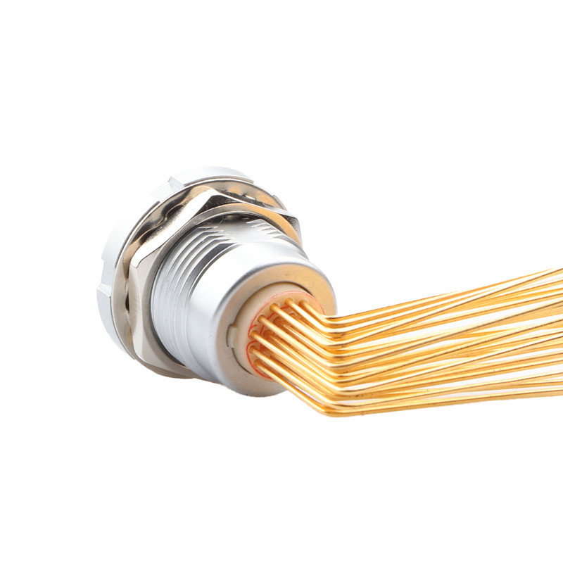 Z2 26 Pin Conectores circulares à prova d'água Dois Nut 90° Ângulo Pin Core interno e externo Nut Socket fixo