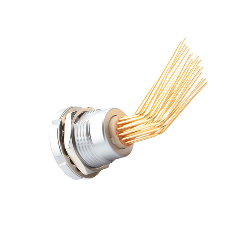 Z2 26 Pin Conectores circulares à prova d'água Dois Nut 90° Ângulo Pin Core interno e externo Nut Socket fixo