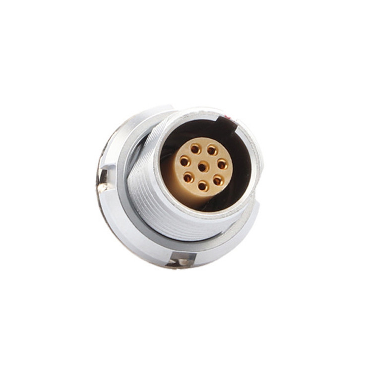 Conector circular redondo à prova d'água de 8 pinos tipo Push Pull