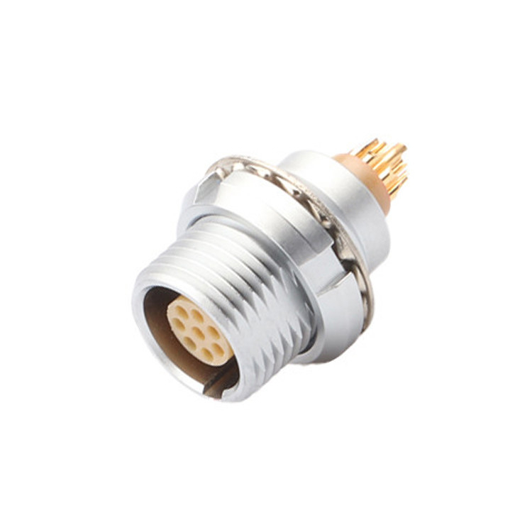 Conector circular redondo à prova d'água de 8 pinos tipo Push Pull