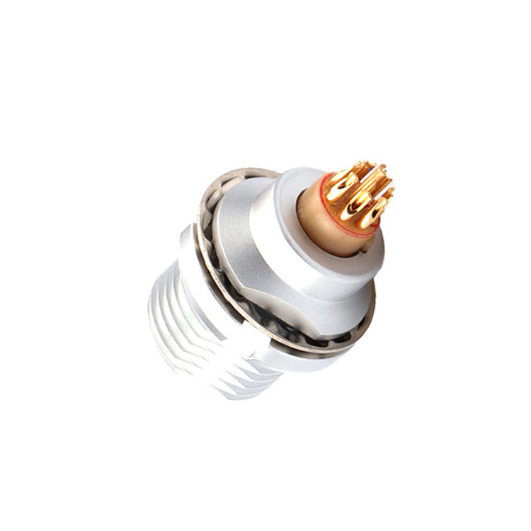 Conector circular redondo à prova d'água de 8 pinos tipo Push Pull