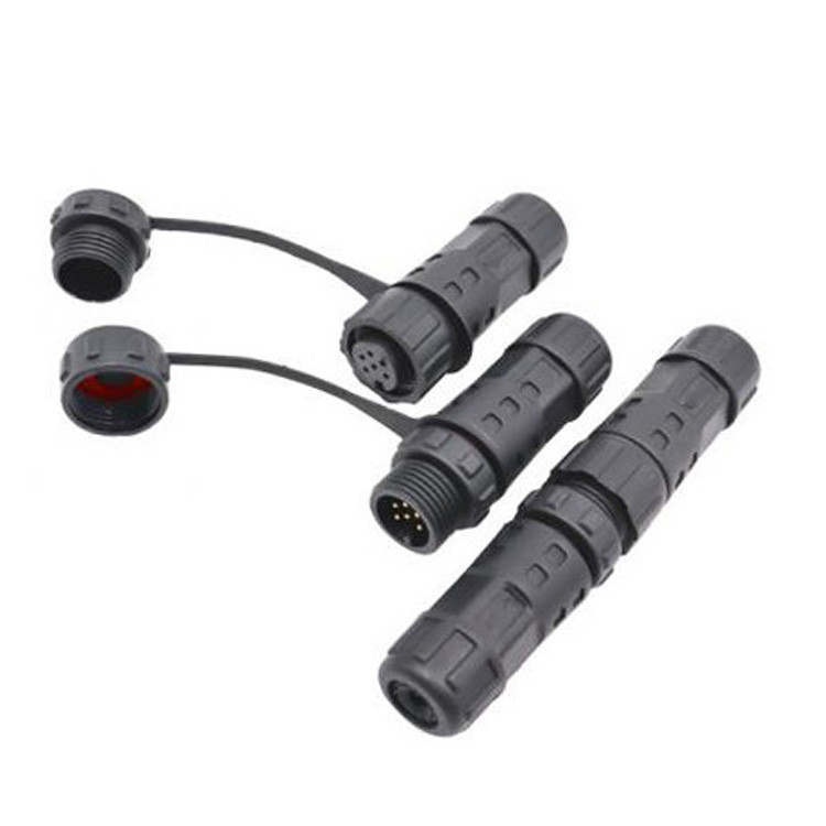 Conector circular de 8 pinos à prova d'água de qualidade industrial de fábrica M12 Conector de exibição Lvds de cabo moldado feminino